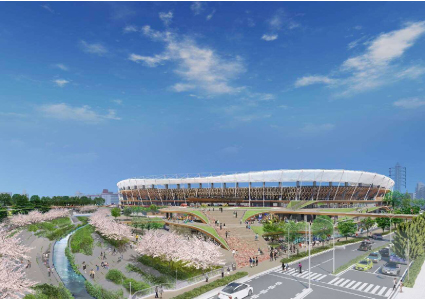 21年3月 パロマ瑞穂スタジアム 建て替え後の完成イメージが公開 北側のレク広場とも繋がる計画 みずほん
